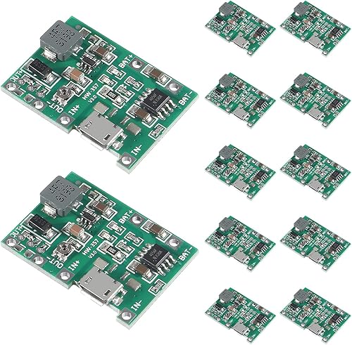 Miniatura 8 de 12 unids 2A USB 18650 litio Li-ion cargador módulo ajustable Boost Módulo DC-DC 3.7V a 5V 9V 12V Step Up Boost Module TP4056 DIY Kit piezas