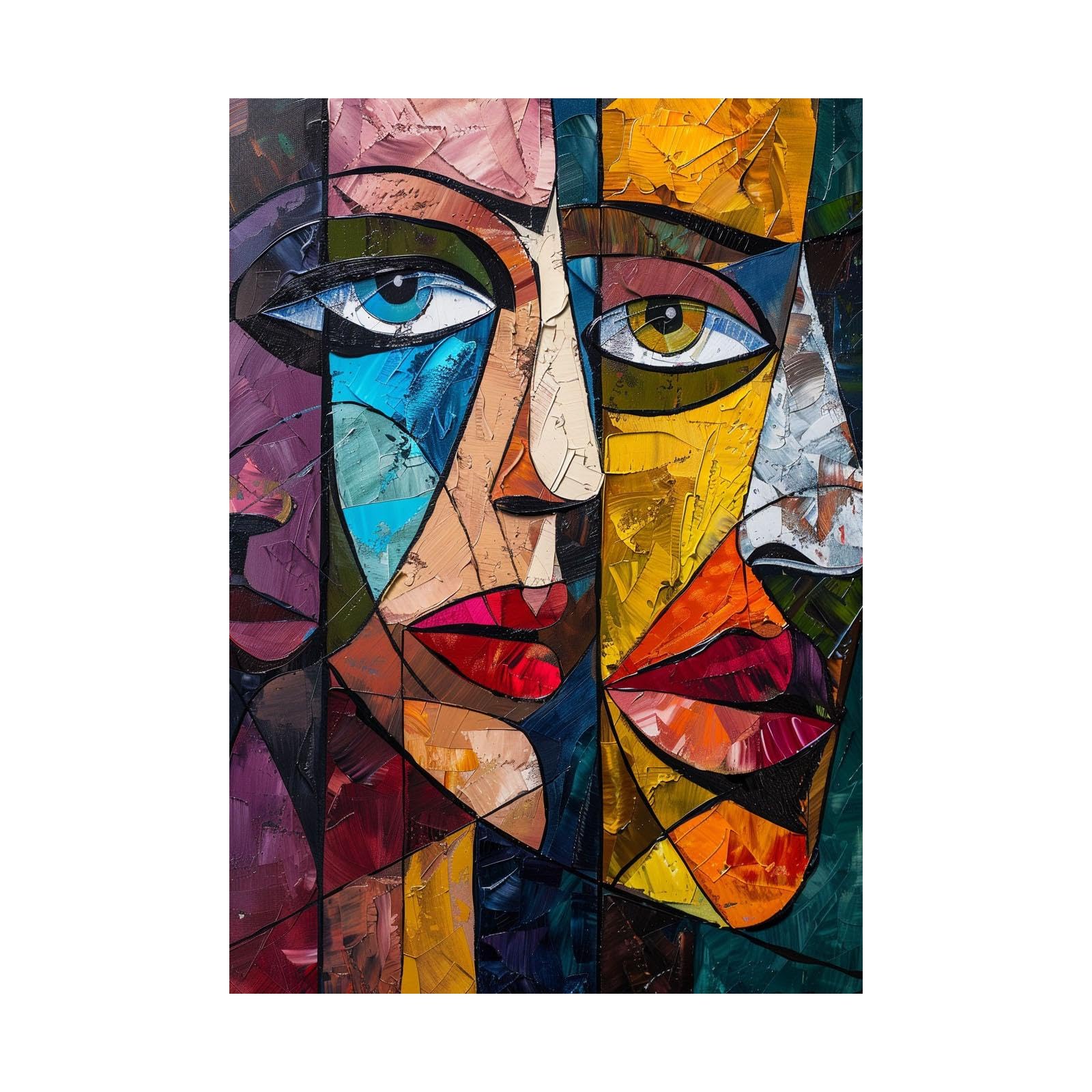 Lienzo abstracto sin marco 70x90cm de gran formato para salones 8