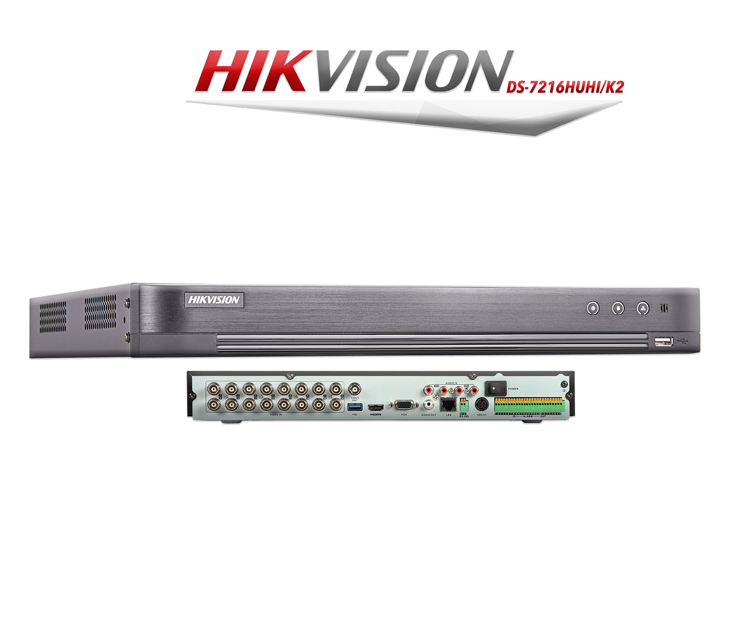 16 CH Hikvision 5 MP CCTV Sistema de Seguridad 12 x LTS Cámaras CMHT1352N 4K Resolución DS-7216HUHI/K2 DVR + 2 TB HDD (Full Kit + 12 cámaras + 2 TB)