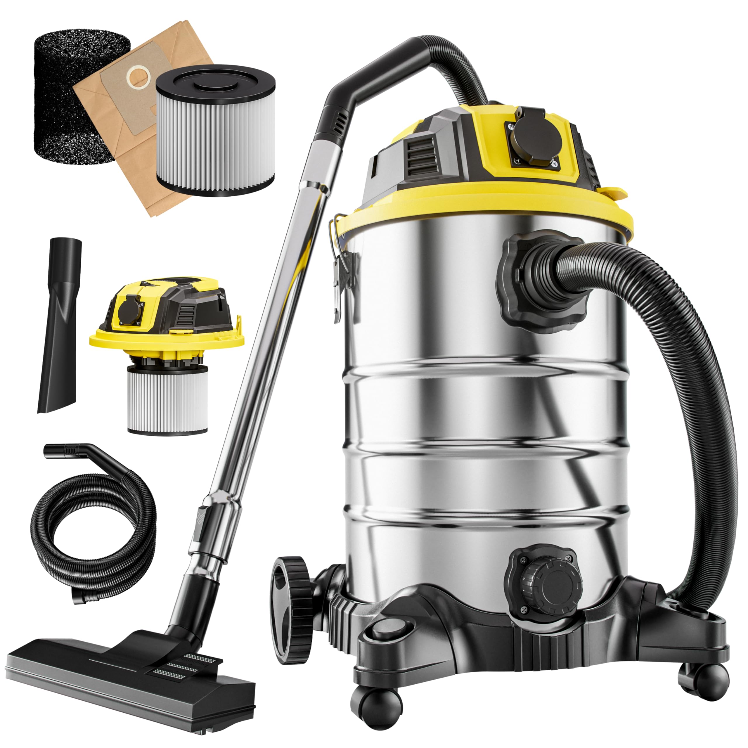Monzana® Aspirateur Eau et poussière 30L avec Fonction soufflerie Aspirateur Multifonction 2200W