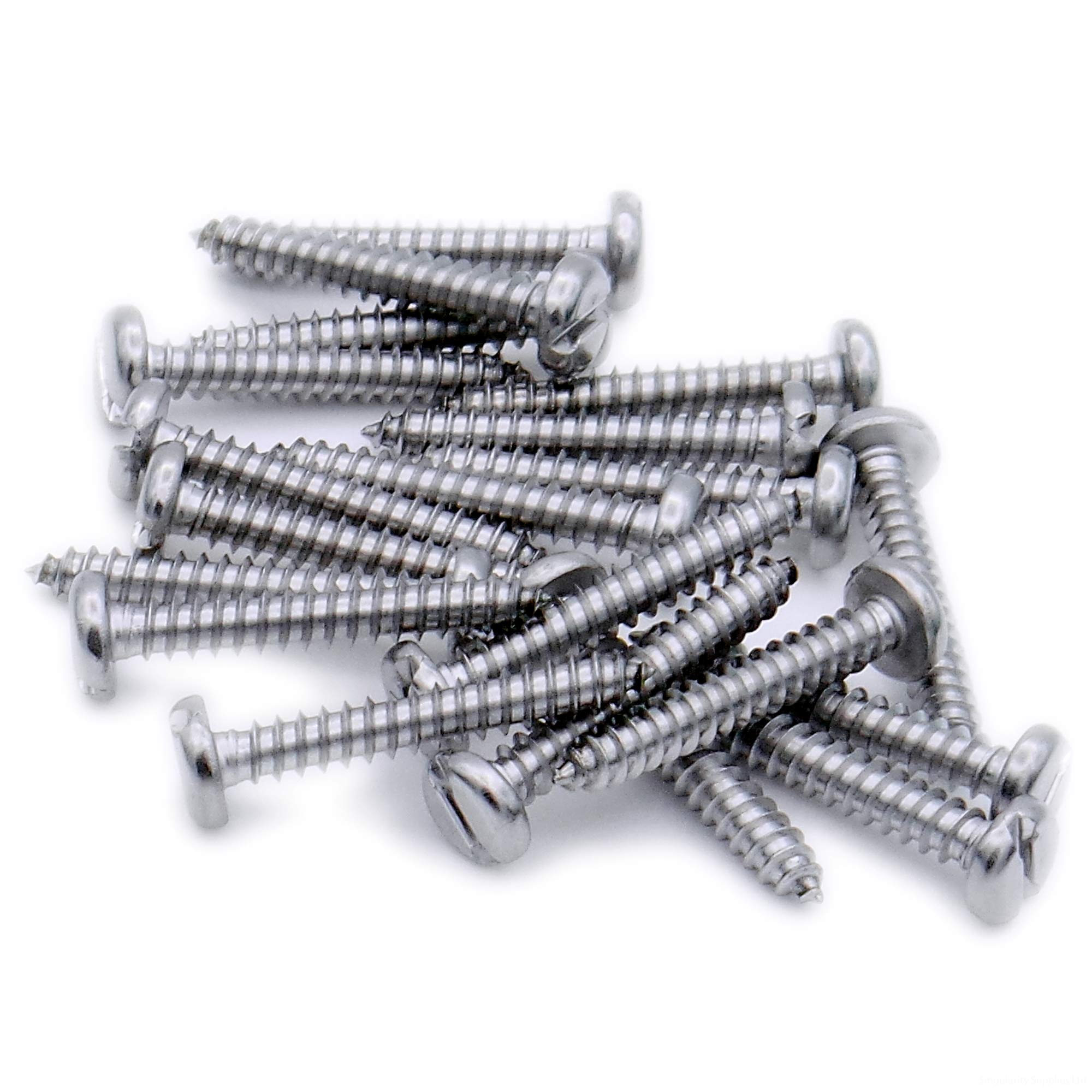 Singularity Supplies No.7 X 0.5 (3.9Mm X 13Mm) Slot Pan Self-Tapping Screw - Stainless Steel (A2) (Pack Of 20)