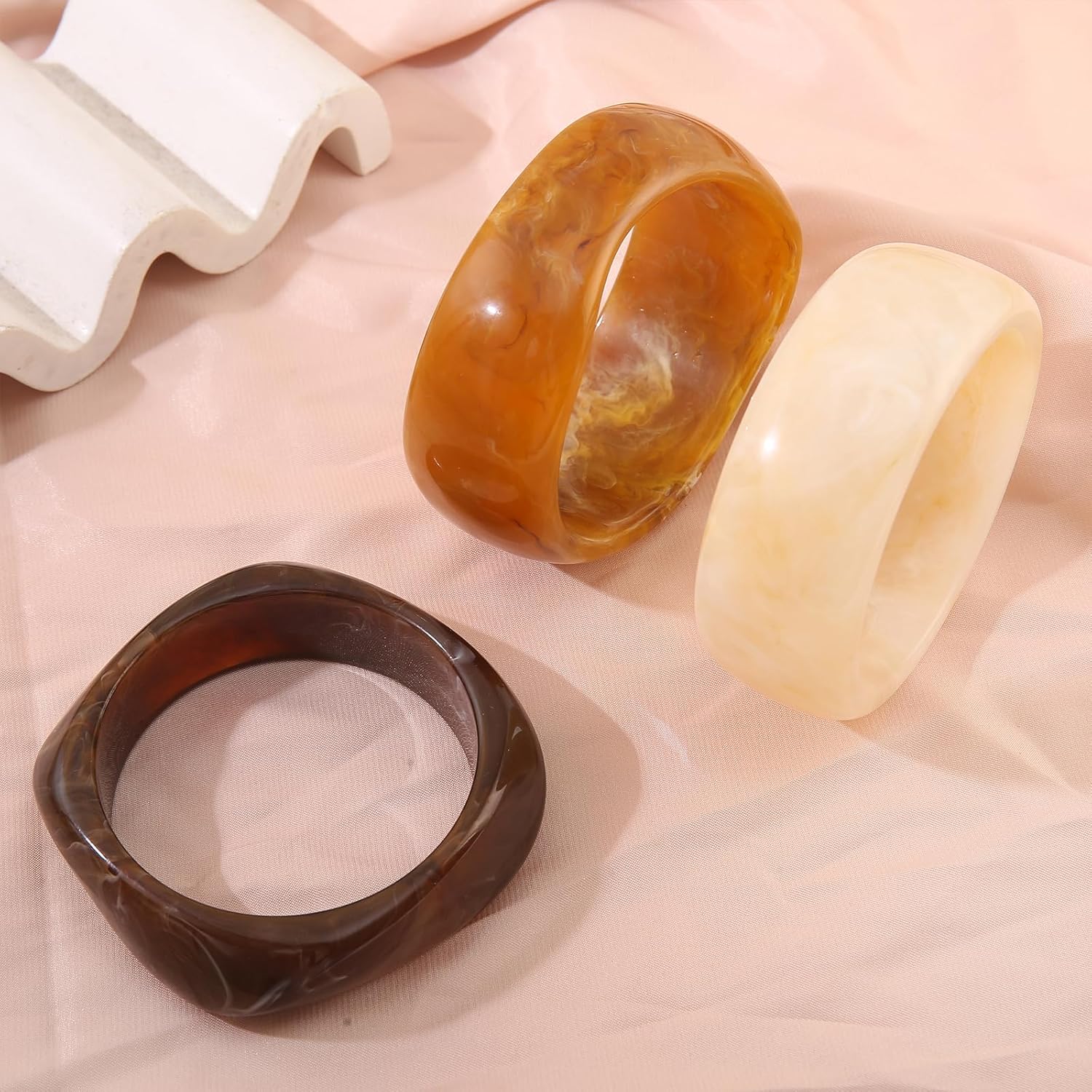 Chunky Acrylic Bangle bracelets Set for Women Colorful Statement Resin Bangles Bracelets Trendy Jewelry - Image 7