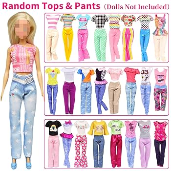Amazon.com: Ecore Fun 39 Pcs Doll Clothes and Accessories 3