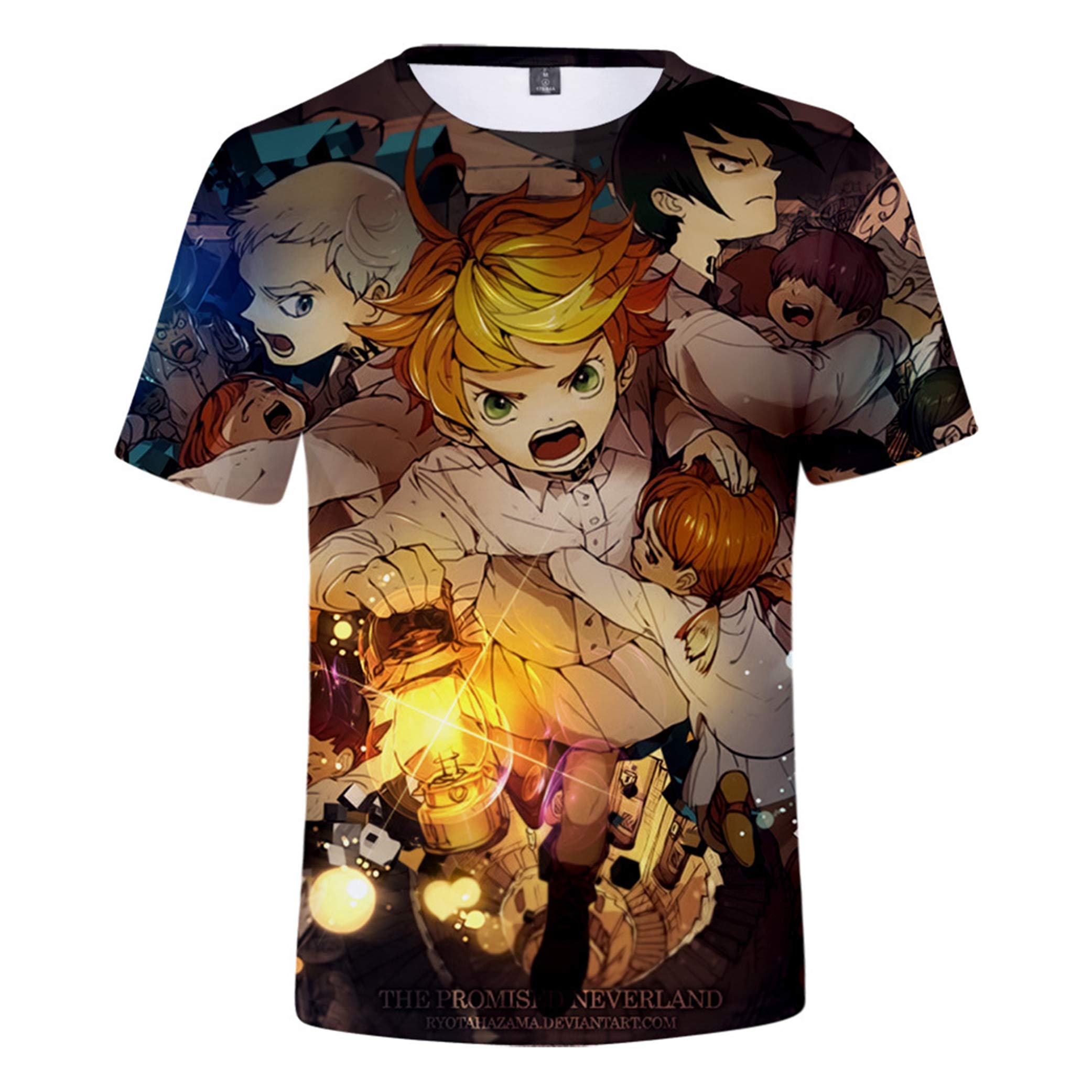 The Promised Neverland Shirt Anime Cosplay T-Shirt Top for Teens Women/Men