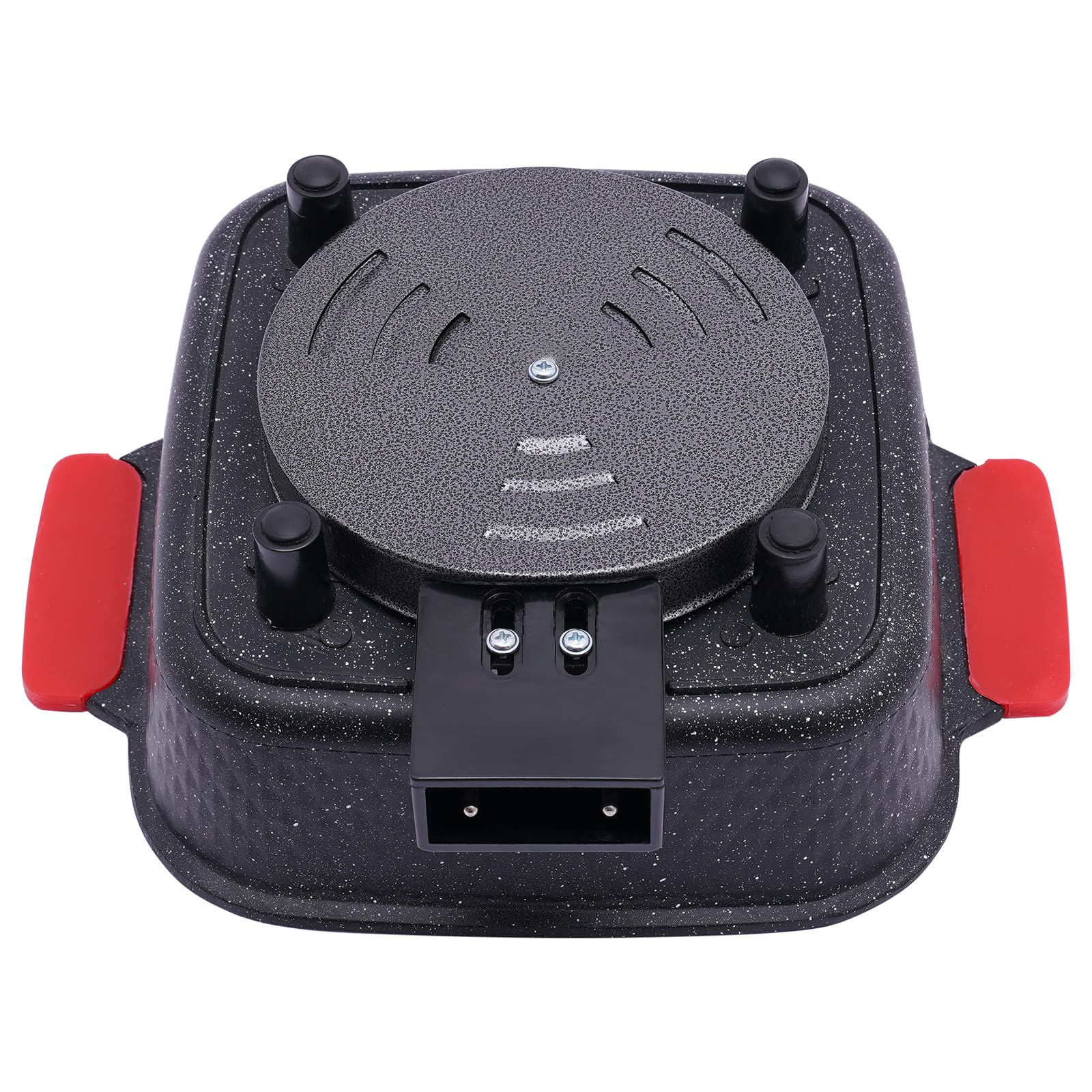 2 in 1 Elektrischer Hot Pot Grill,Multifunktionale BBQ Hot Pot,Kochplatte mit Temperaturregelung, Separierbarer Grillpfanne,für Familie, Abendessen, Freunde und Party