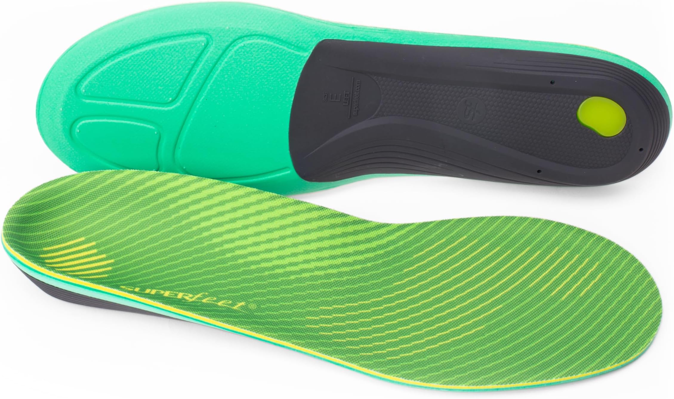 Superfeet Run Support High Arch Insoles for Runners with High Arch Support & EVOLyte® Carbon Fiber - 5.5-7 Men / 6.5-8 Women
