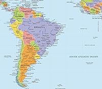 Vista 5 de Mapa del mundo, despegar y pegar, autoadhesivo, extraíble, reposicionable, clásico mapa de pared grande (36 x 24 pulgadas)