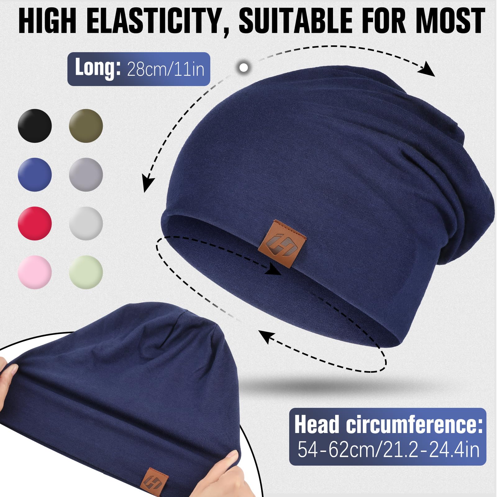 GXCROR - Berretto unisex, in cotone, morbido e sottile, leggero, traspirante, per tutte le stagioni