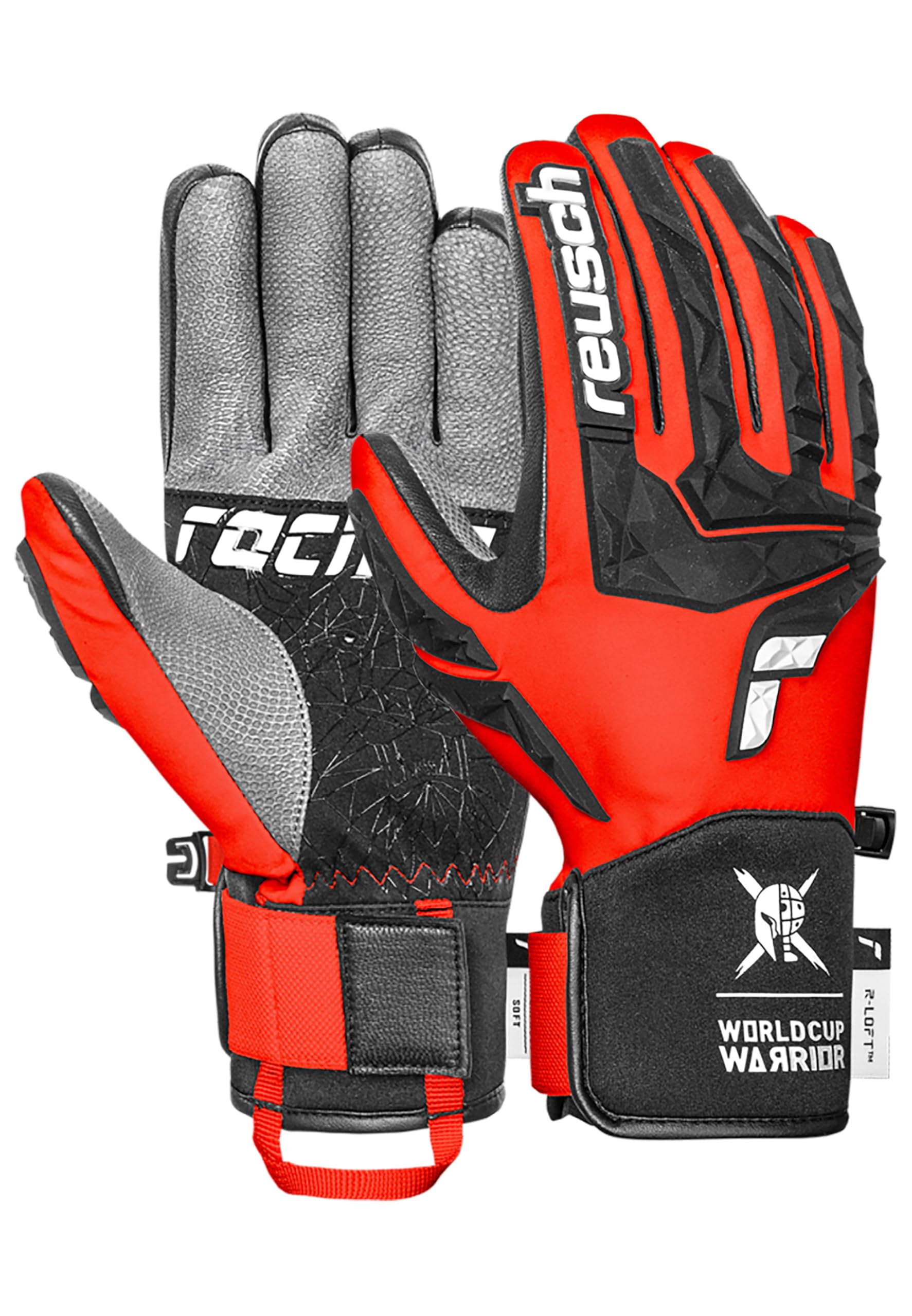 Reusch Gants de Ski Ultra Unisexes - Gants d'hiver Chauds et Coupe-Vent avec Isolation R-LOFT - Cuir, Protection des Doigts en Caoutchouc Dur - Softshell - Imperméables et Respirants