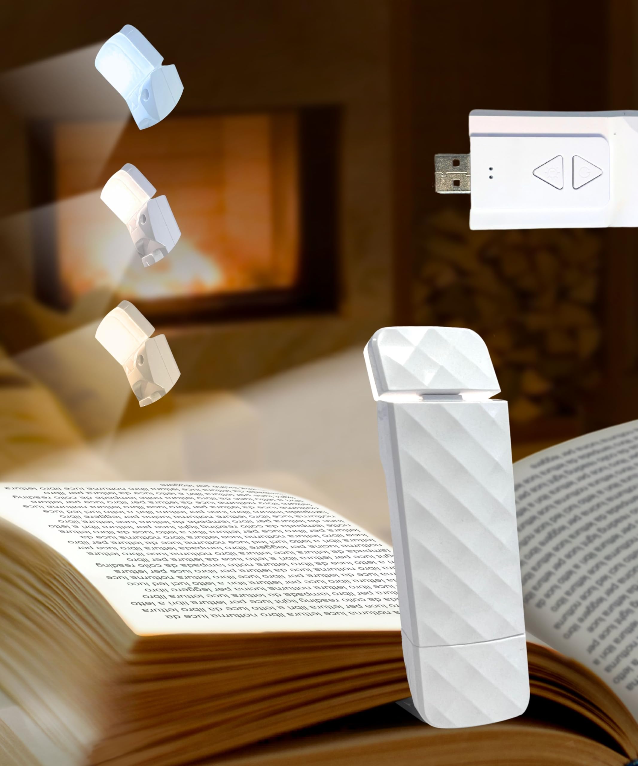 Lampada Da Lettura Ricaricabile USB - 5 Livelli Luminosità, Timer 30min - Con Clip Per Libri - Foto 14
