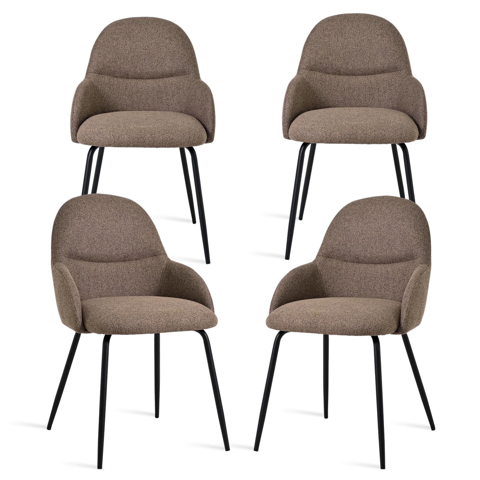 Goeurvant Esszimmerstühle mit Armlehne – Gepolsterter Küchenstuhl mit Erhöhter Rückenlehne und Breiter Sitzfläche,Modernes Design für Wohnzimmer,Schlafzimmer oder Essbereich