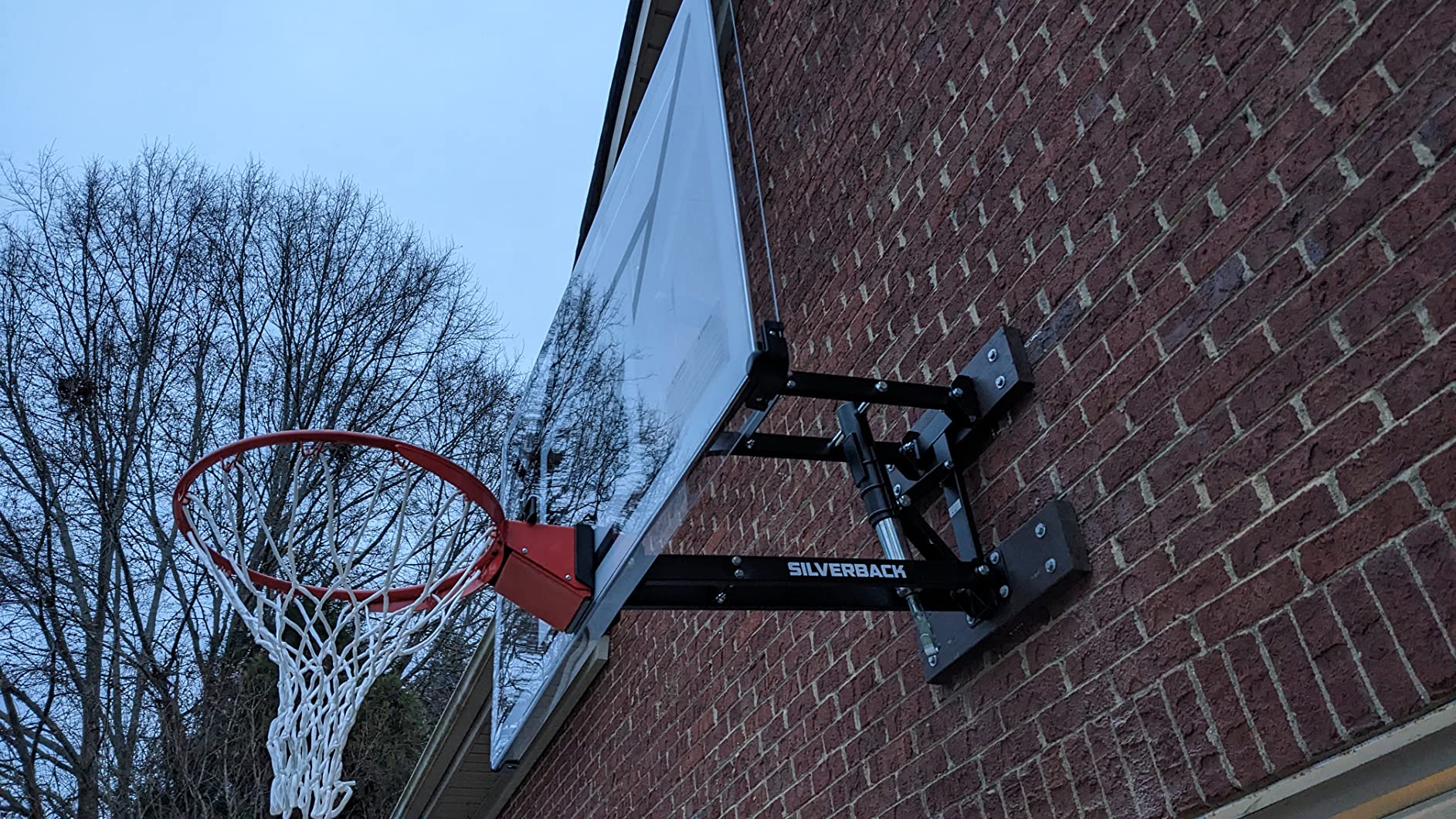 11/mo Finance Silverback NXT 54" Wall Mounted AdjustableHeight and Fixed Basketball Hoop