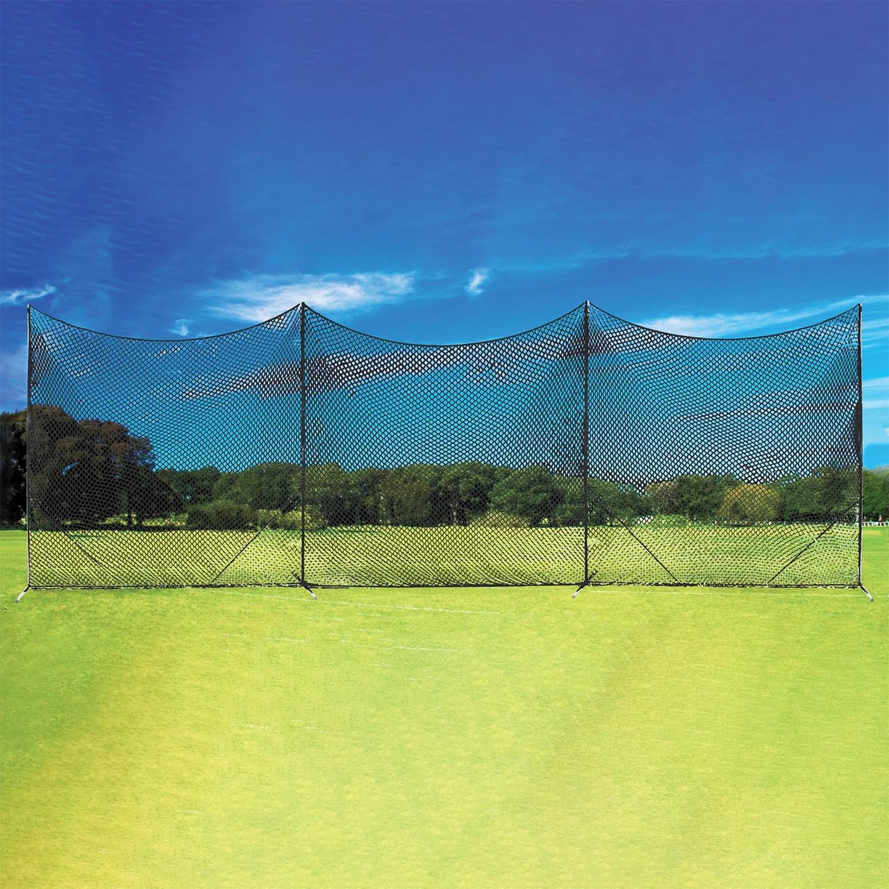Predator Sports 10ft x 30ft Multi-Sport Backstop Net – Baseball Backstop Net, Lacrosse Nets for Backyard – Freestanding Sports Netting Barrier/Ball Stop Netting System