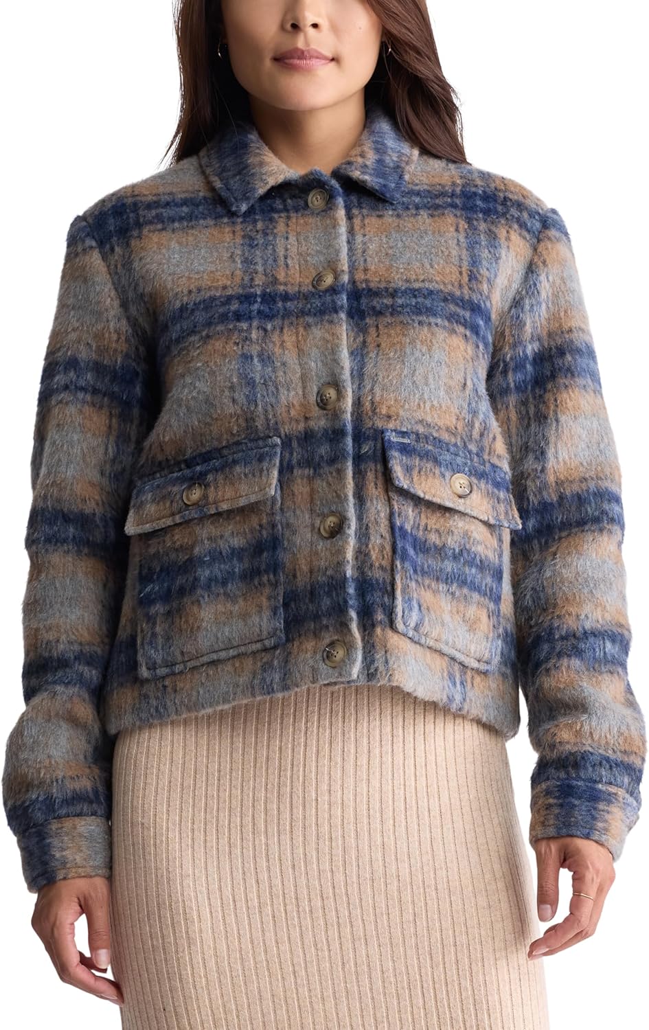 Buffalo David Bitton womens Avalee Long Sleeve Shacket