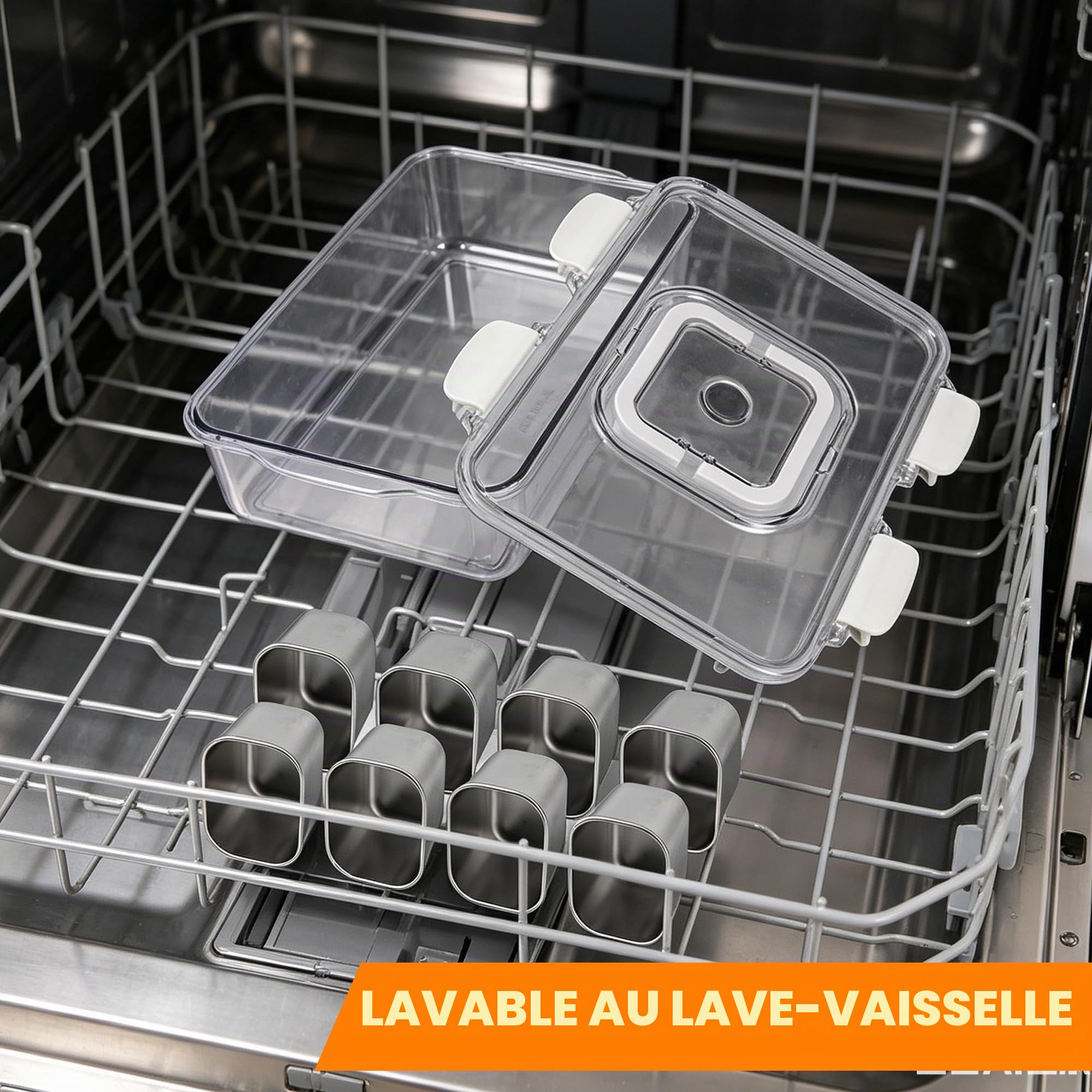 Boîte à Goûter à 8 Compartiments avec Poignées et Couvercles Indépendants | Aurinovellia Boîte à Goûter Réutilisables, Lavables au Lave-Vaisselle, Adaptées aux Pique-Niques, Fêtes, Collations, Fruit