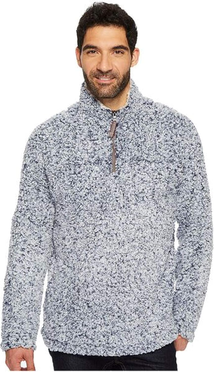 True Grit Mens Frosty Tipped 1/4 Zip Pullover Vintage Blue