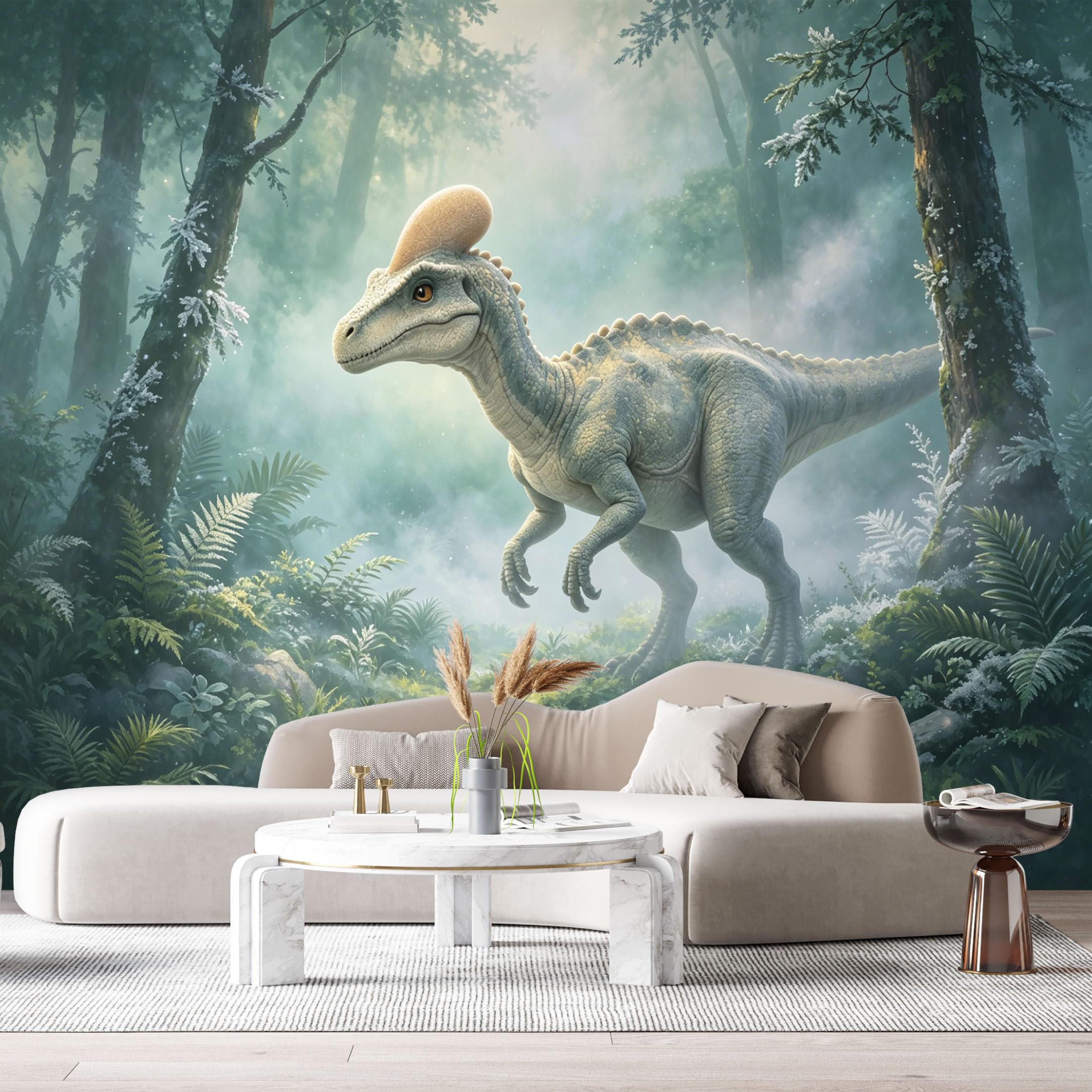 Custom Size Wall Mural Prehistoric Dinosaur Forest Scene SelfAdhesive Art Prints Removable Large Wallpaper Boy Bedroom Esports Room Game Room Tenant Room Studio