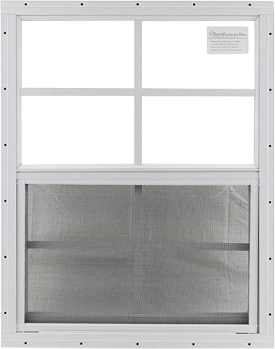Shed Windows and More Cobertizo de almacenamiento de ventana de 18 x 23 pulgadas, color blanco, cobertizo de almacenamiento de ventana de cobertizo