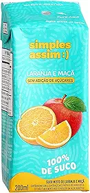Suco Simples Assim Laranja e Maçã 200ml