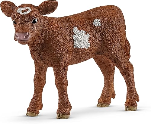 Miniatura 6 de Schleich Farm World - Juego de regalo de 7 piezas de animales de granja que incluye dálmata, gato, cerdo, cabra, gallo, ternero de Texas Longhorn y