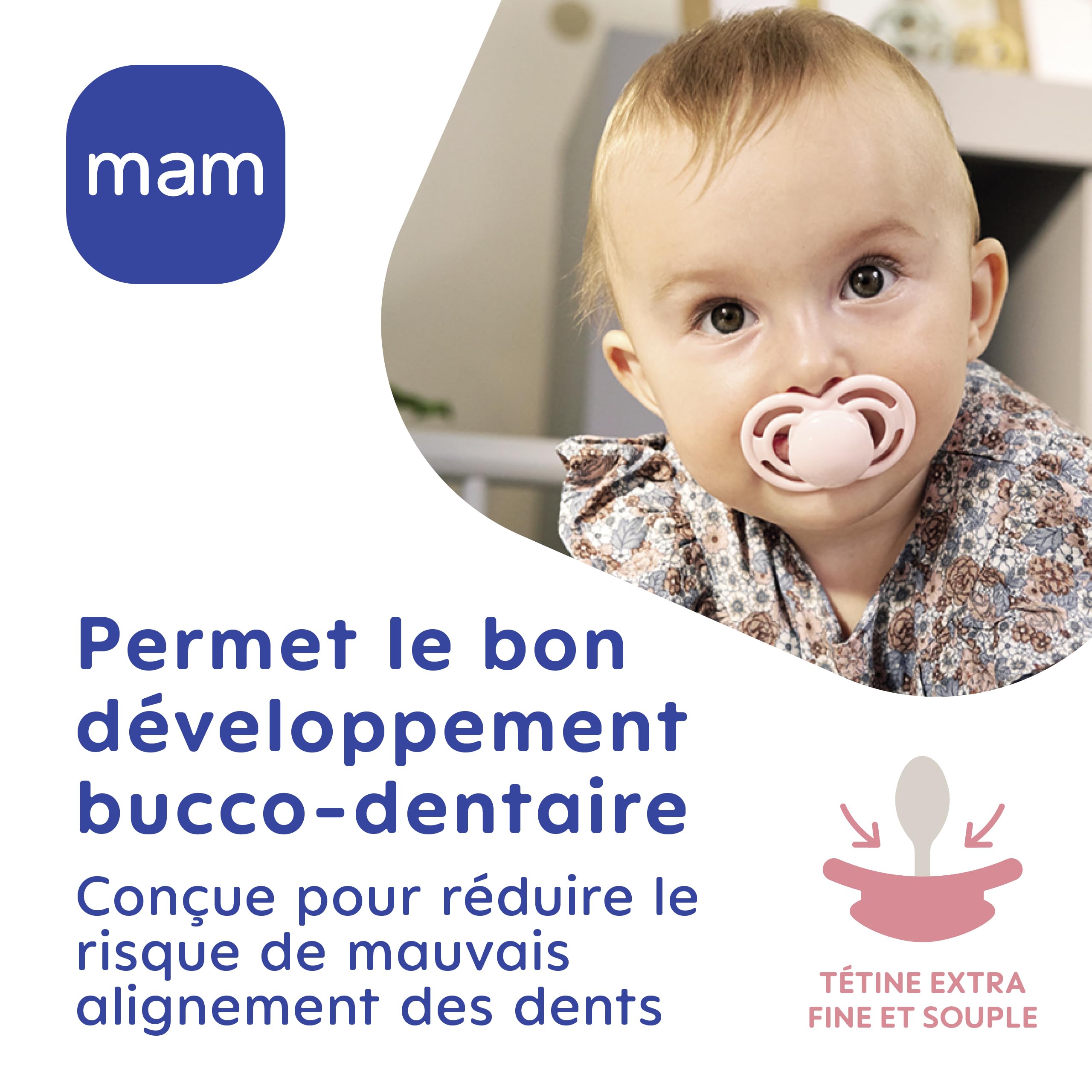 MAM | Sucette Perfect Nuit 18+ mois Tendance (2 pièces, la couleur ne peut être choisie) – Tétine nourrisson phosphorescente en silicone – Tétine bébé idéale pour un bon développement bucco-dentaire
