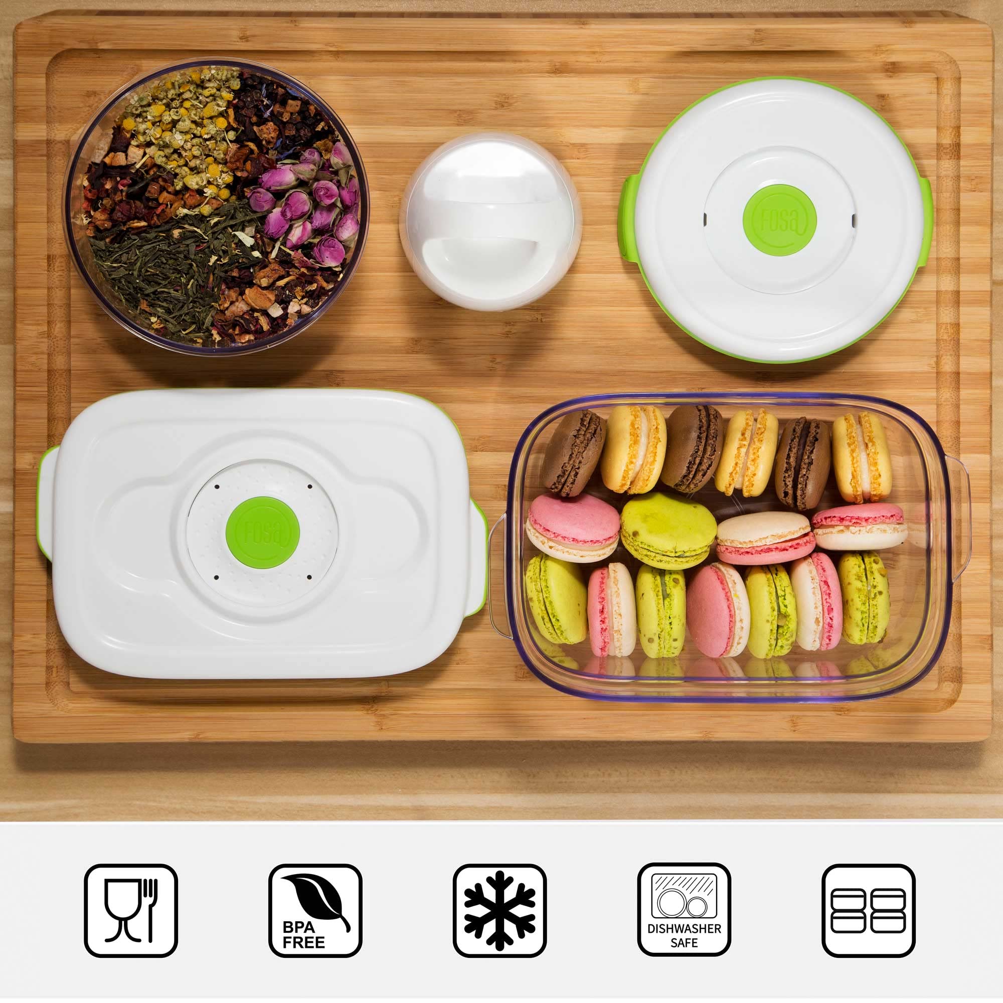 Amazon｜FOSA真空密封食品保存システム - 再利用可能な容器スターター