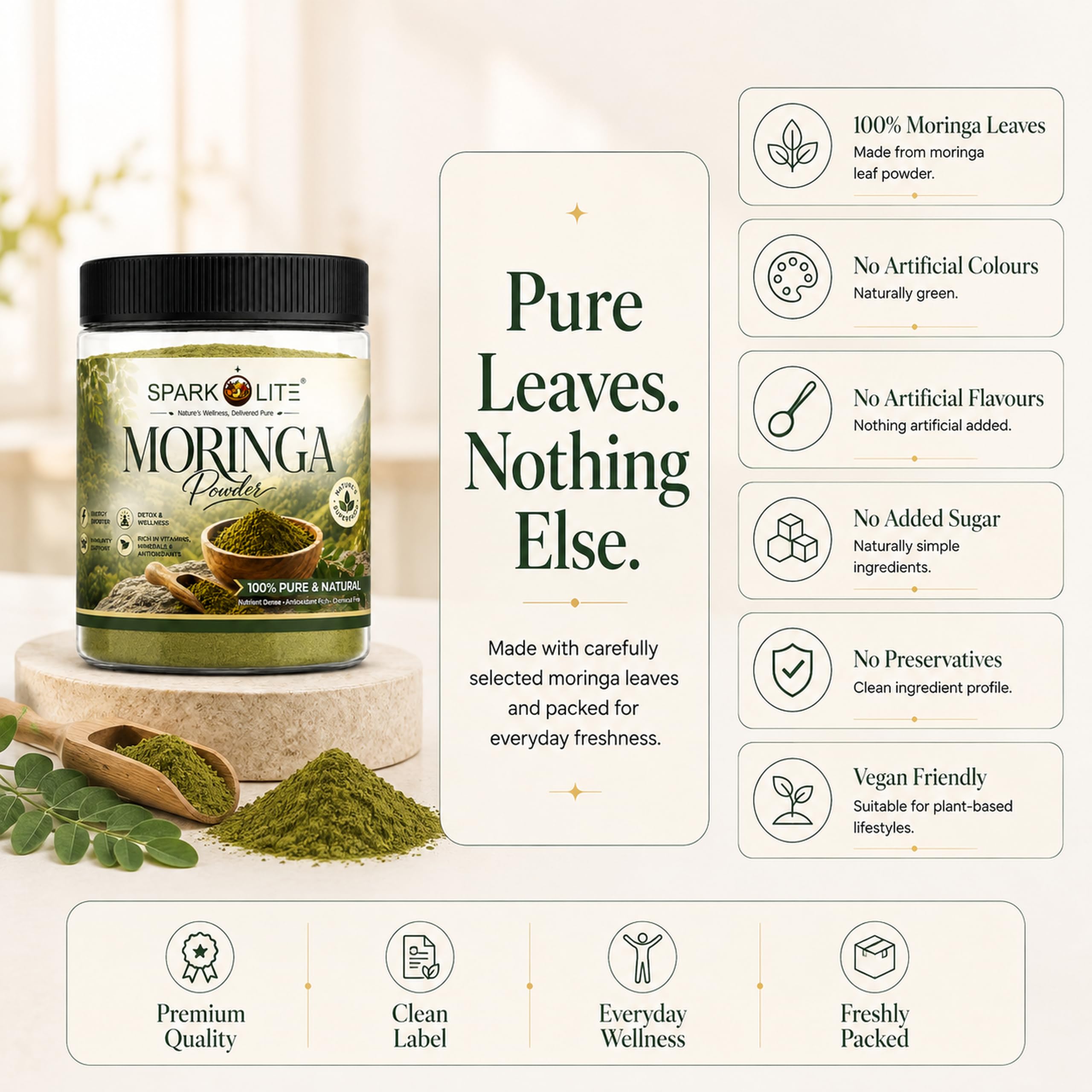 Organic Moringa Powder 500 gram | 100% Pure Moringa Leaf Powder | Drumstick Leaf Powder | Natural Superfood | No Preservatives — Amazon image 6