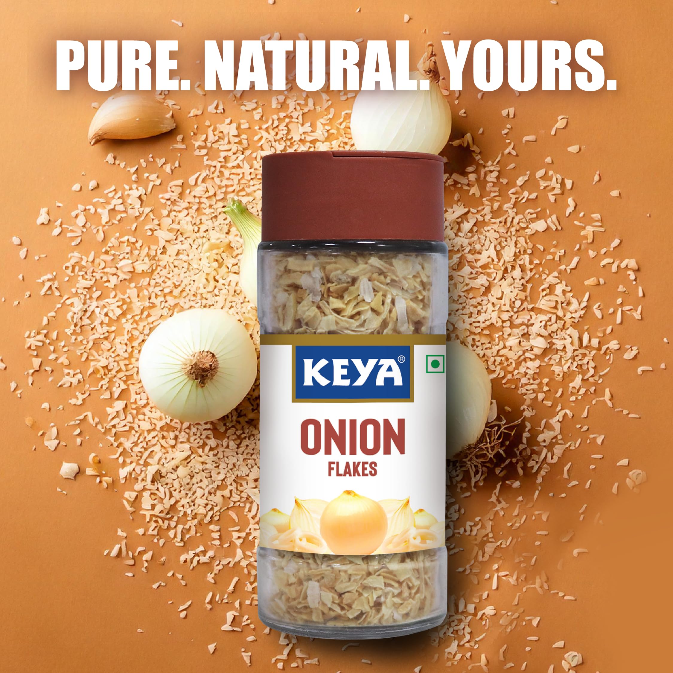 Keya Onion flakes 35g | Pure, All-Natural, Flavor Booster for Cooking, Soups, Sauces, and Seasoning| No Additives, Preservatives - Image 2 thumbnail