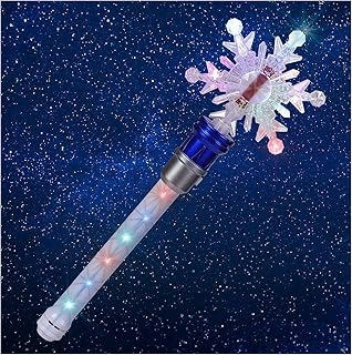 Fleeting Time Light Up Wand-Spinning Snowflake Wands,Magic Wand Rotating Toy,Magic Princess Sensory Toys,Christmas & Birthday Gift(Blue)