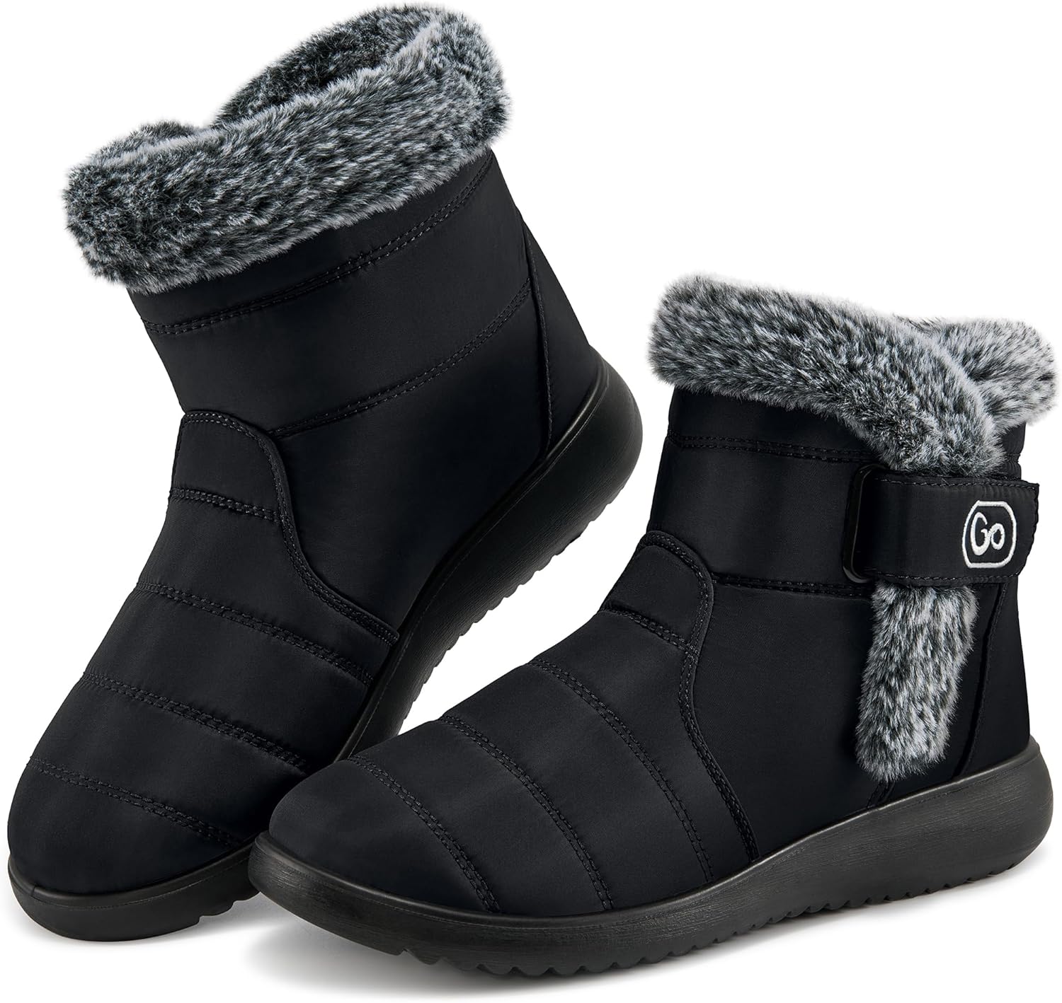 Winter Snow Boots for Women: Comfortable Warm Fur Lined Ankle Booties Non Slip Waterproof Boots for Outdoor Walking