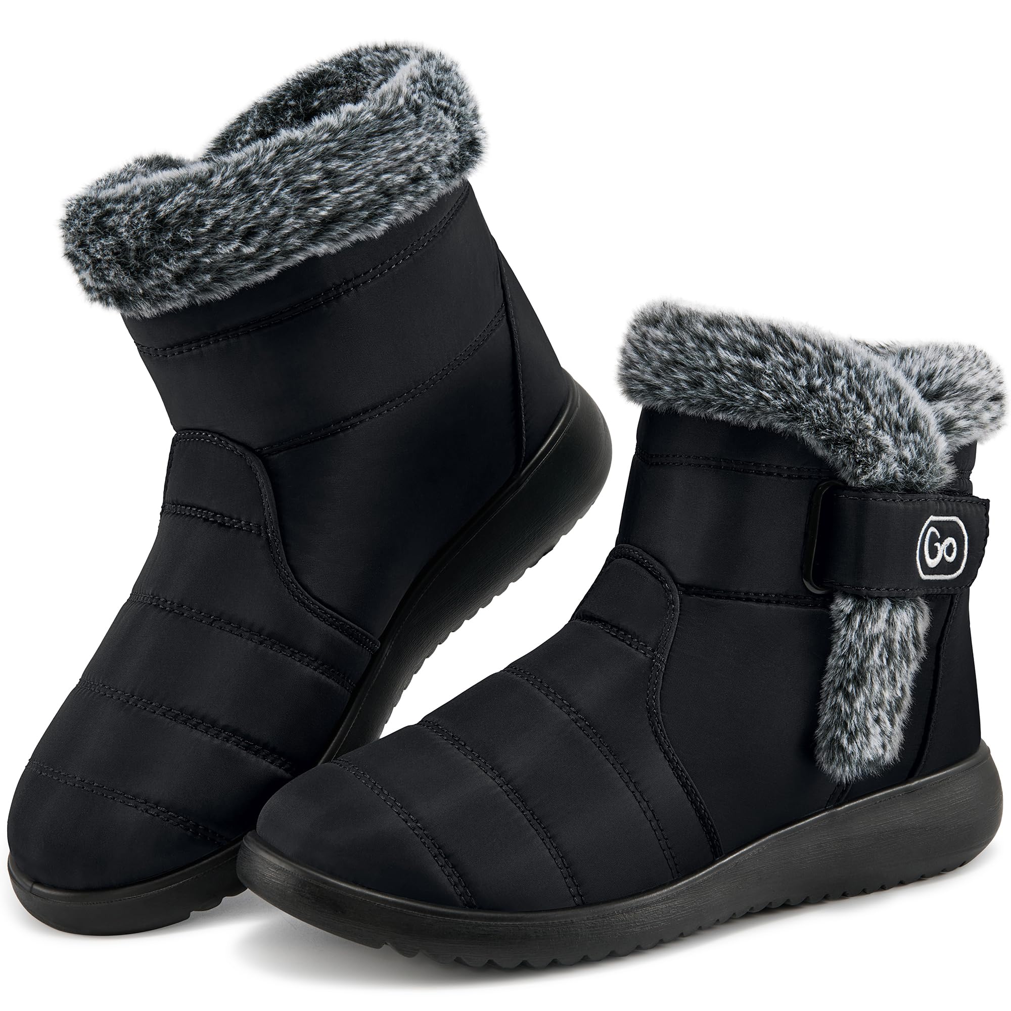 Winter Snow Boots for Women Comfortable Warm Fur Lined Ankle Booties Non Slip Waterproof Boots for Outdoor Walking