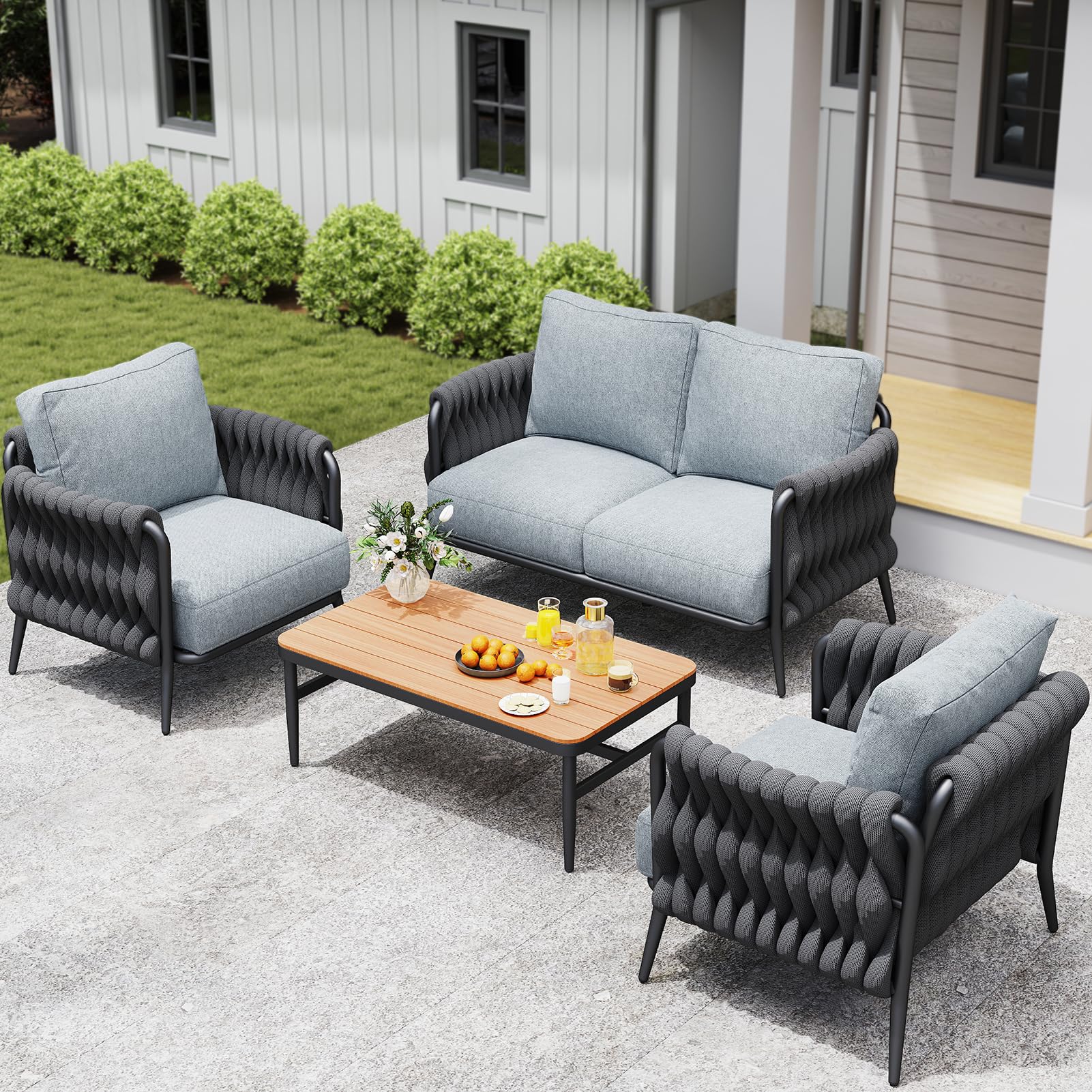 ウニコソファ Solvana™ 5 Piece Outdoor Sectional Sofa | Outdoor Patio Furniture