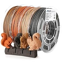 Vista 19 de AMOLEN - Paquete de 4 carretes de filamento de ácido poliláctico de seda para impresora 3D, brillante, bicolor, 1/16 de pulg./1.75 mm, azul Verde