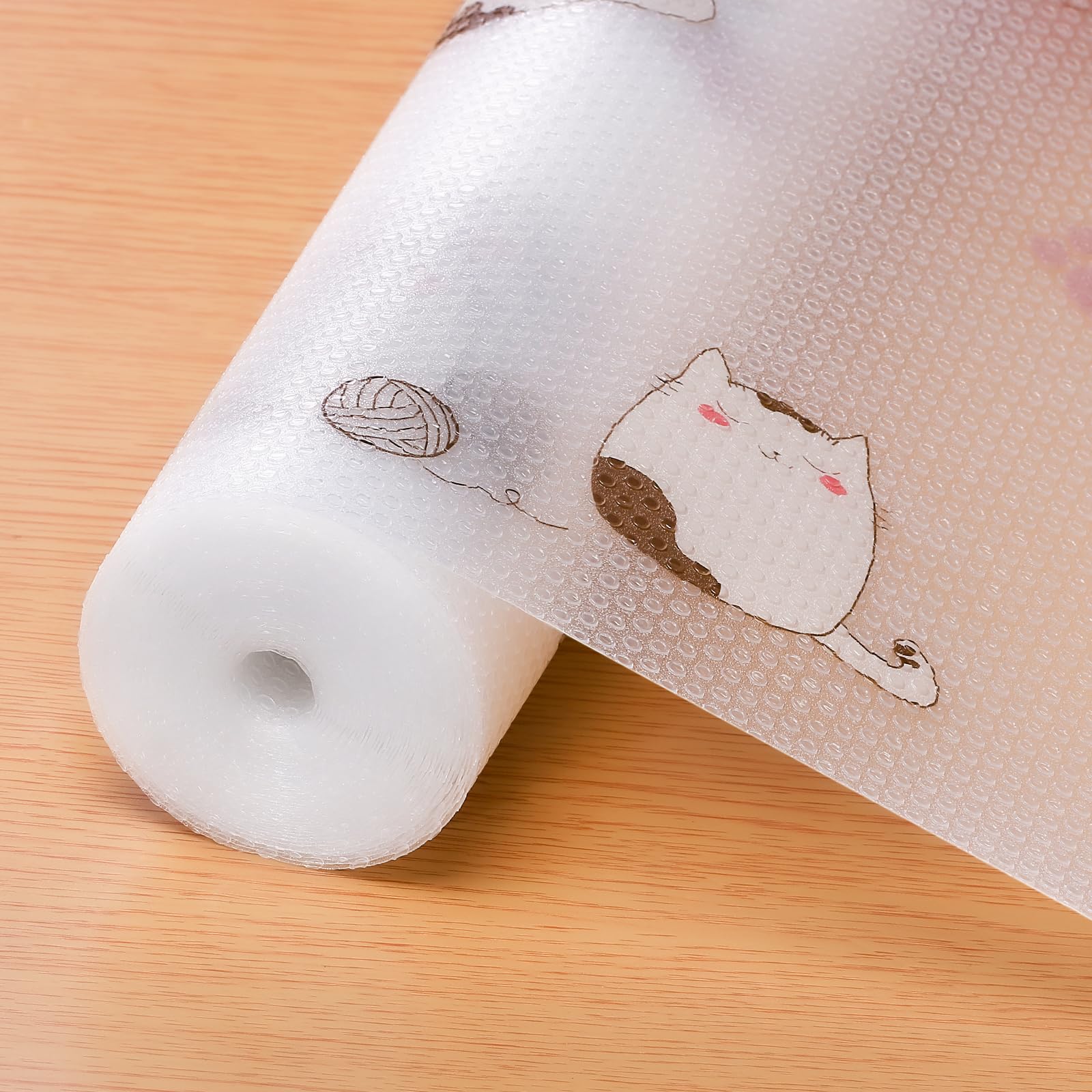 INNOLITES Shelf Liner, Non-Slip Cabinet Liner, Non-Adhesive Drawer Liner, 17.7 Inch x 78.7 Inch, Washable Oil-Proof Refrigerator Liner, Durable EVA Shelf Liners for Kitchen Cabinets Brown