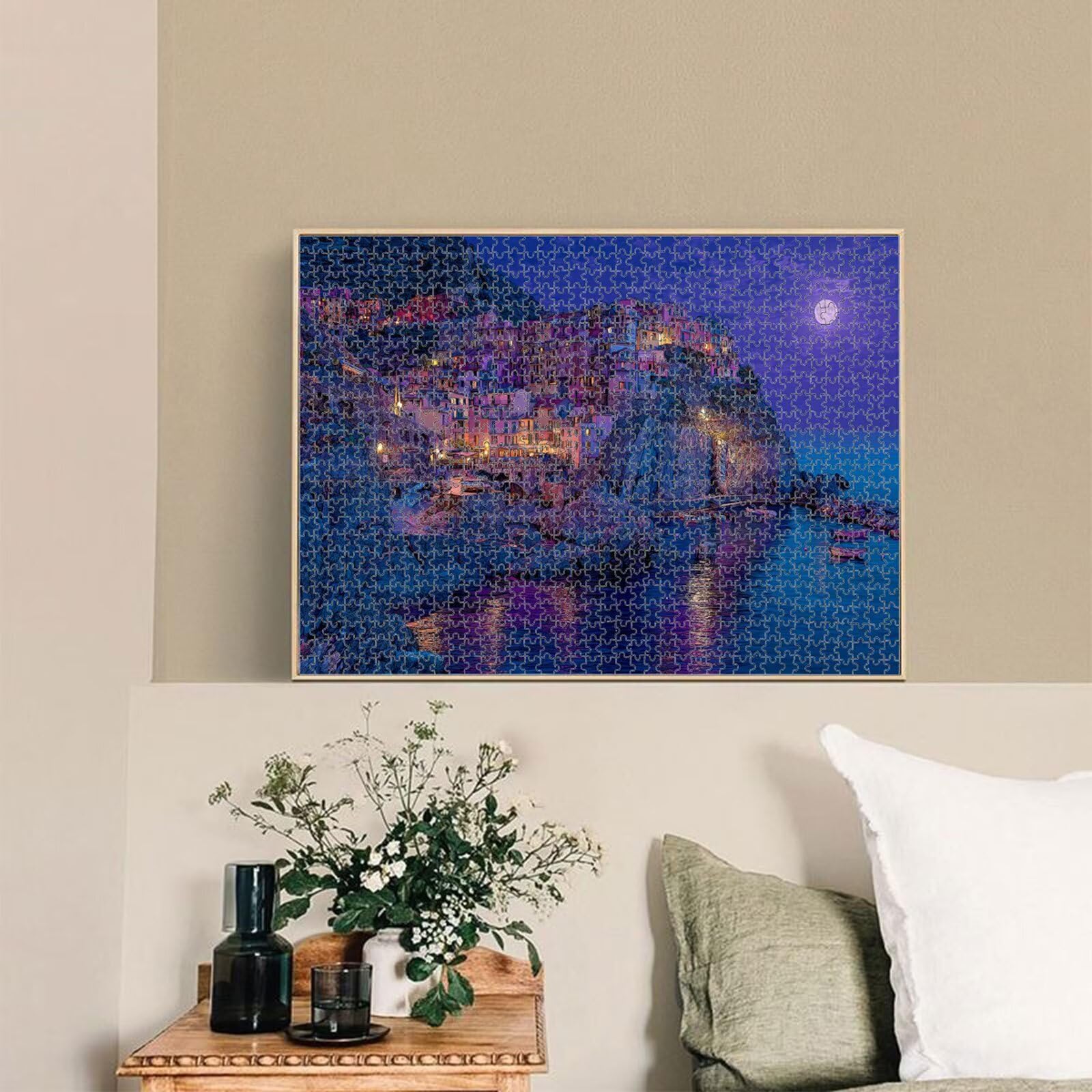 Puzzle 4000 sztuk dla dorosłych Cinque Terre & Ocean Decor 1T #262 | Drewniane puzzle, precyzyjnie wycięte, żywy atrament, statyczne hobby, dekoracja domu, prezent, 105 x 147 cm