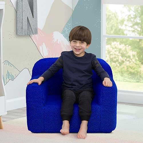 Miniatura 84 de Delta Children Sherpa Cozee Chair - Silla de espuma para niños a partir de 18 meses, color azul polvo Azul polvoriento,Crema,Rosa