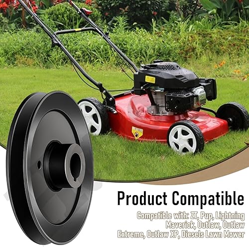 Miniatura 5 de 033-6004-00 Polea de cubierta de 6-1/4 pulgadas compatible con Bad-Boy, para cortacésped ZT de 60 pulgadas, para cortacésped ZT, Pup, Lightning y