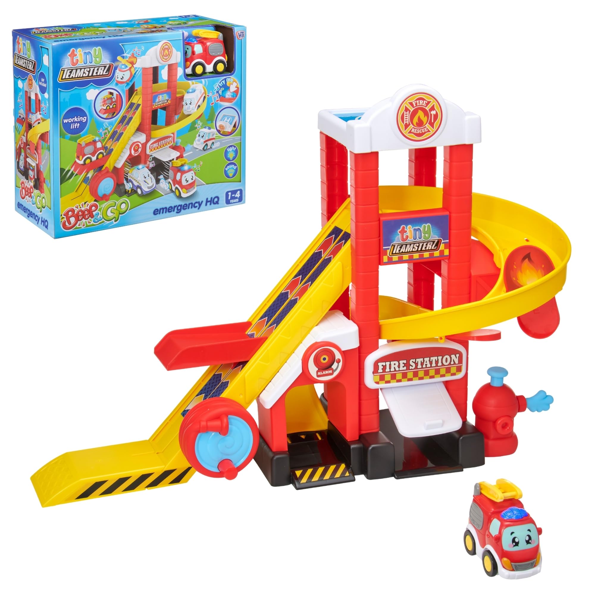 Teamsterz Beep N Go Emergency Hq With 1 Car : Amazon.co.za: Toys