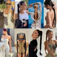 Fulang Hair 2 darabos fonott farok hosszabbító szintetikus hajból, hajgumival 6