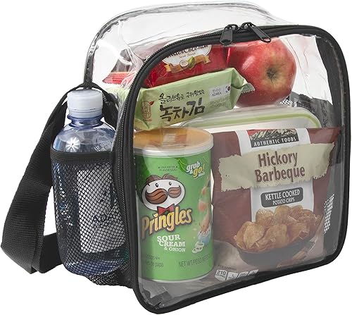 Miniatura 3 de Trail maker Lonchera transparente resistente con correa, cremallera, bolsillos de malla para el trabajo, niños, escuela, deportes, oficina, picnic,