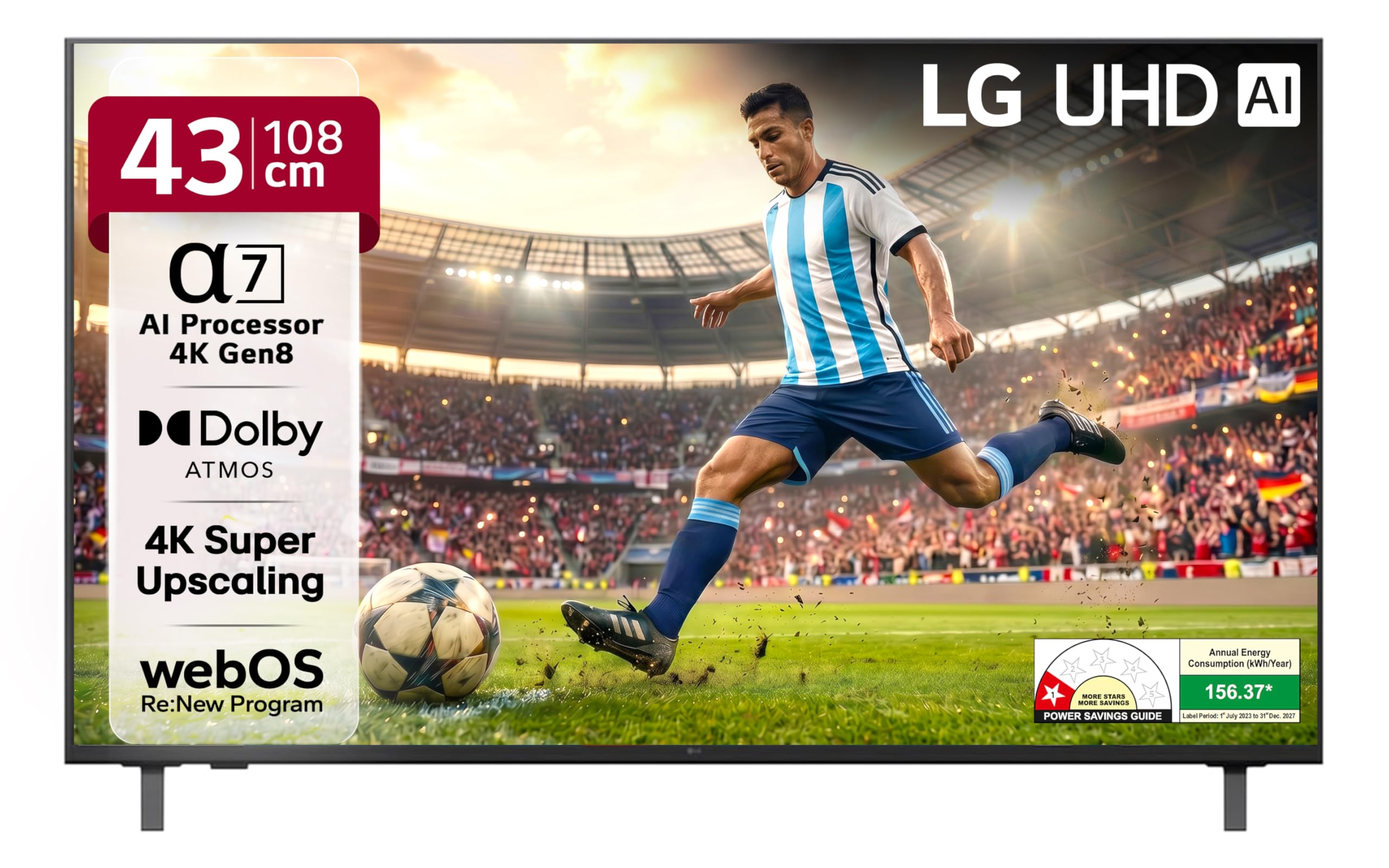 LG 108 cm (43 inches) UA82 Series 4K Ultra HD Smart webOS LED TV 43UA82006LA