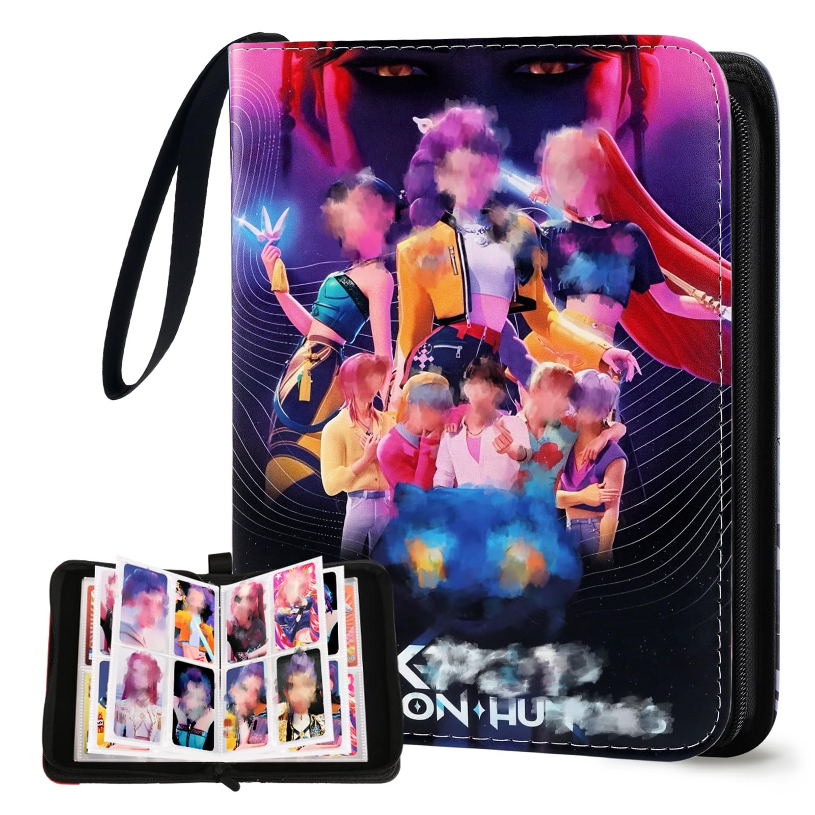 Card Albums3 Pocket Card Binder, Hunter Group Trading Car d Holder Collectible for Kids, PU Leather Card Trainer Album, 50 Pages – Holds Up to 400 Cards, Birthday Gift for Kids