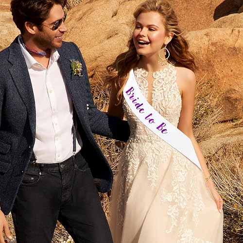 Miniatura 9 de Paquete de 6 bandas de despedida de soltera para novia y dama de honor, fajas blancas de dama de honor para decoración de despedida de soltera o