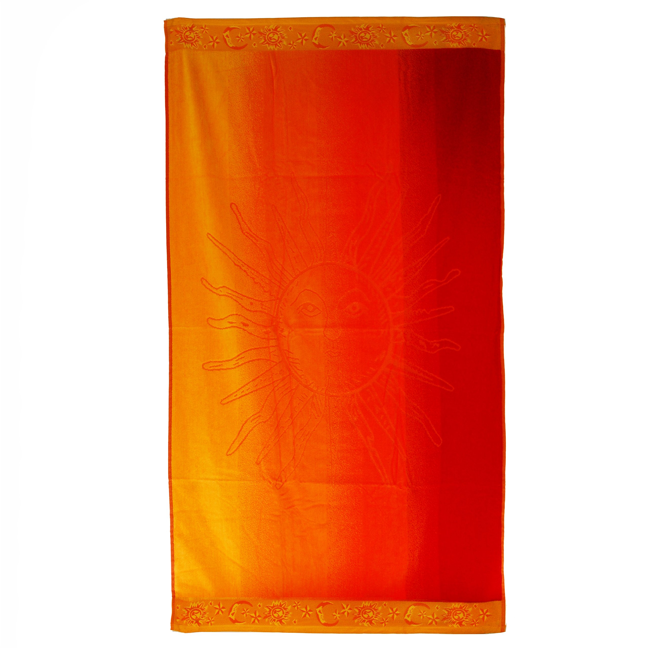 JUMBO Serviette Maxi Drap de Plage Extra éponge cimata égyptienne Transformation Pur Lin 90 x 170 cm Différents Couleurs Degradè Arancio