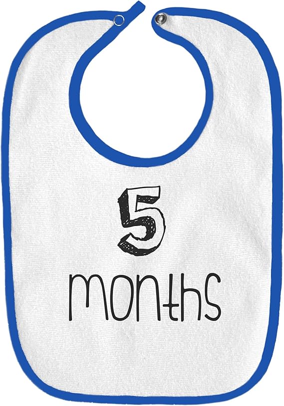 Amazon Com 5 Months Old Infant Baby Bib White With Black Edging Clothing