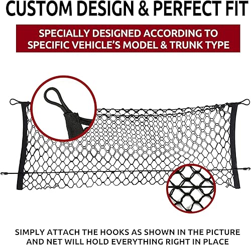 Vista 3 de Envelope Style Automotive Elastic Trunk Mesh Cargo Net for Subaru Forester (SK) 2019-2025 - Premium Trunk Organizer and Storage - Luggage Net for