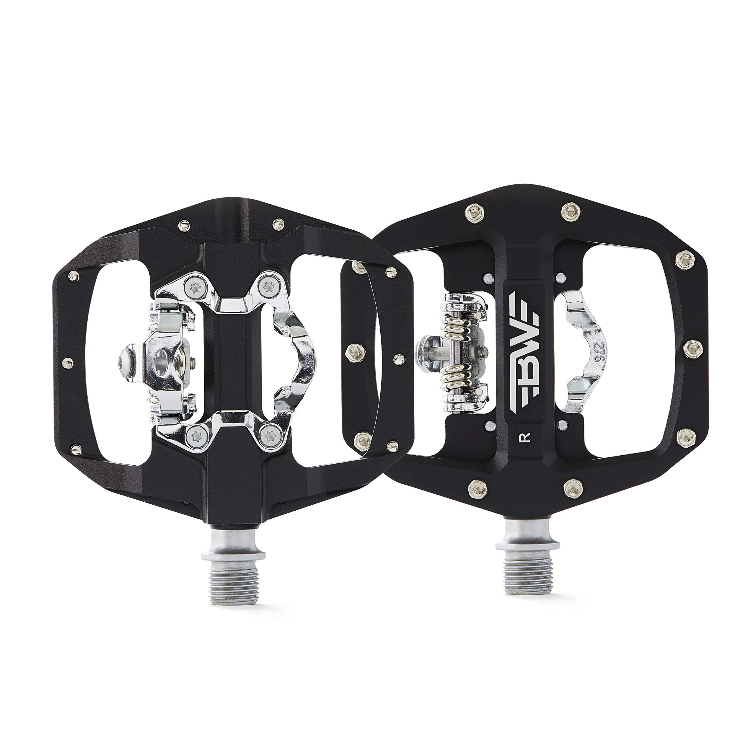BW USA Rock Garden Combo Pedals – Dual Sided MTB Platform and SPD Compatible Bike Pedals