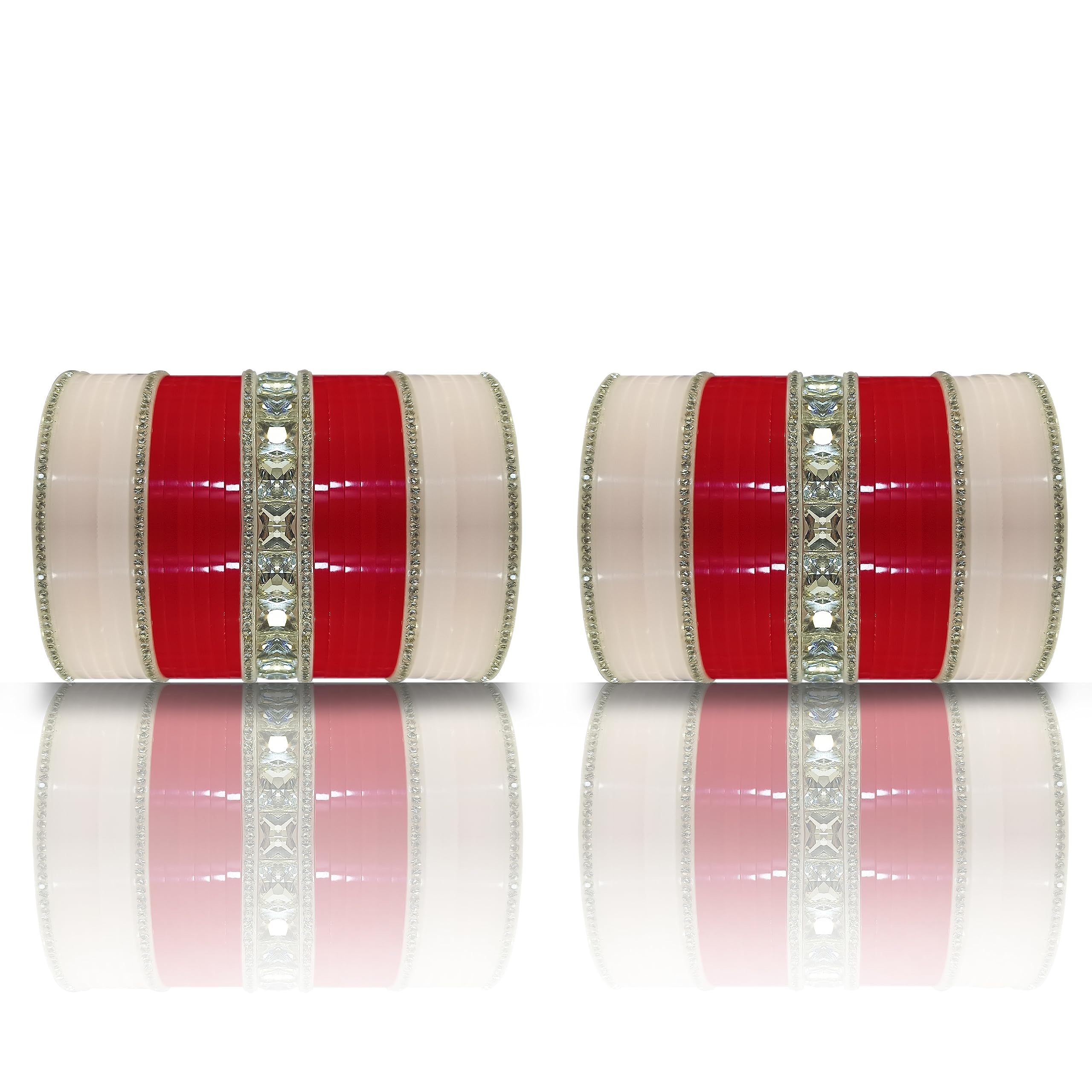 Bridal Punjabi Chuda Bangle Set for Womens (Set of 1) (Red, 2.6 (Diameter in inch-2.375)) (B0CGRMXZN7) Amazon Price History, Amazon Price Tracker