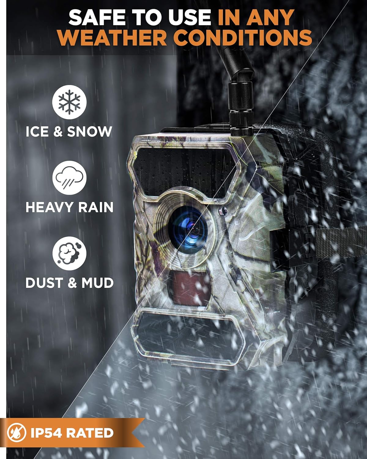 Flash Sale CREATIVE XP Cellular Trail Cameras - Outdoor Waterproof Security Camera w/ Night Vision for Hunting & Security - 4G Camo