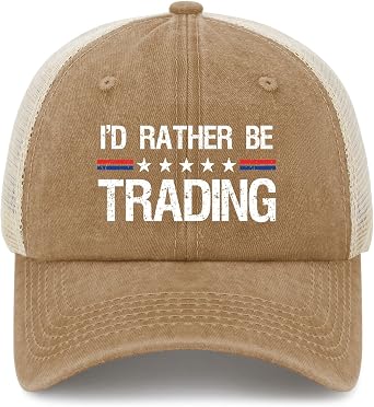 Id Rather Be Trading Traders Forex Stocks Day Trucker hat Running caps for